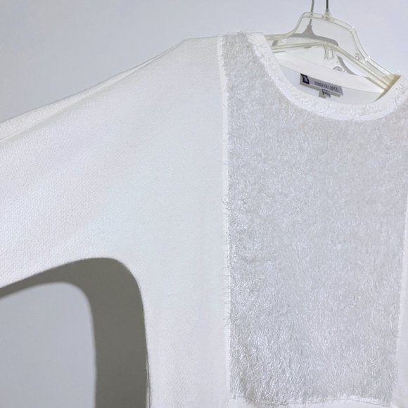 Jennifer Lopez Faux Fur Mixed Media Sweatshirt - Picture 8 of 12